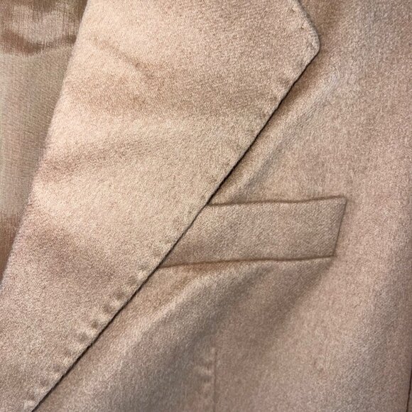 Max Mara Womens 100% Camel Hair Pant Suit Size 12 Corda Relaxed Classic - Picture 9 of 16